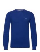 Cotton Pique C-Neck GANT Blue