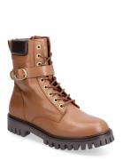 Buckle Lace Up Boot Tommy Hilfiger Brown