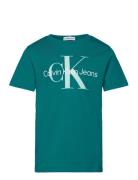 Ck Monogram Ss T-Shirt Calvin Klein Blue