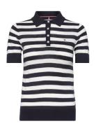 Co Lyocell Button Polo Ss Swt Tommy Hilfiger Black