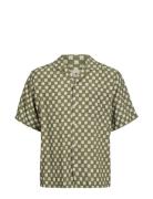 Jprbluryland Print Resort Shirt S/S Jack & J S Green