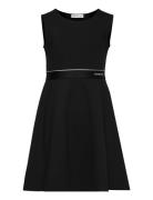 Logo Tape Sleeveless Punto Dress Calvin Klein Black