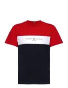 Essential Colorblock Tee S/S Tommy Hilfiger Patterned