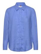 Linen Relaxed Shirt Ls Tommy Hilfiger Blue
