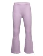 Leggings Flare Rib W Frill Edg Lindex Purple