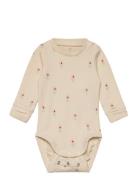 Body Aop Flower Lindex Beige