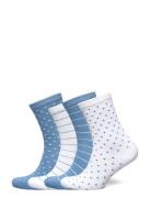 Sock 4 P Dots And Stripes Lindex Blue