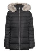 Tyra Down Jacket With Fur Tommy Hilfiger Black