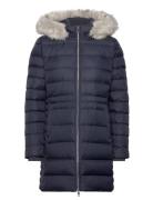 Tyra Down Coat With Fur Tommy Hilfiger Navy