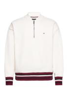 Bold Global Stripe Half Zip Tommy Hilfiger White