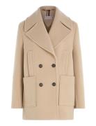 Relaxed Wool Blend Peacoat Tommy Hilfiger Beige
