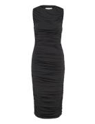 Katherine Draped Jersey Midi Dress Malina Black