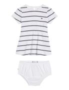 Baby Striped Rib Dress S/S Tommy Hilfiger Patterned