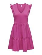 Onlmay Cap Sleev Fril Dress Jrs Noos ONLY Pink