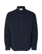 Slhregnew-Linen Shirt Ls Classic W Selected Homme Navy