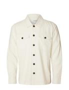 Slhbrody-Linen Overshirt Ls Selected Homme Cream