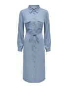 Onlcaro Ls Linen Bl L Shirt Dress Cc Pnt ONLY Blue