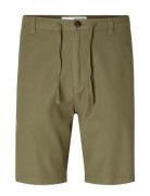 Slhregular-Brody Linen Shorts Noos Selected Homme Green