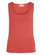 Vikenza U-Neck S/L Tank Top - Noos Vila Red