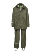 Basic Rainwear Set -Solid Pu CeLaVi Green