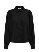 Onlcaro L/S Linen Bl Puff Shirt Cc Pnt ONLY Black