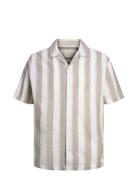 Jprccsummer Stripe Resort Shirt S/S Ln Jack & J S Grey