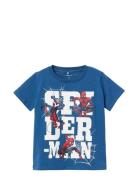 Nmmmakan Spiderman Ss Top Mar Name It Blue