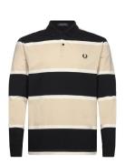 Relaxed Stripe Polo Shirt Fred Perry Black
