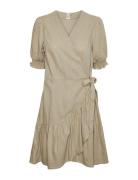 Yasflaxy Ss Wrap Dress Noos YAS Beige