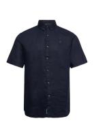 Mill Brook Linen Short Sleeve Shirt Dark Sapphire Timberland Navy