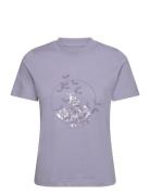 Agen Regular Tee With Print Tamaris Apparel Purple