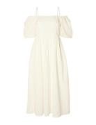 Slfanelli 3/4 On Off Ankle Dress B Selected Femme White
