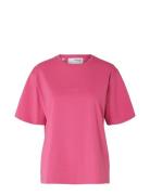 Slflisa Hankie Ss O-Neck Tee Selected Femme Pink