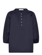 Lotta Blouse Fancy Poplin Naja Lauf Navy