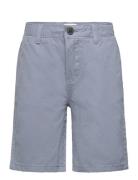Slim-Fit Chino Cotton Bermuda Shorts Mango Blue