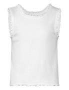 Ribbed Strap T-Shirt Mango White