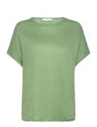100% Linen T-Shirt Mango Green