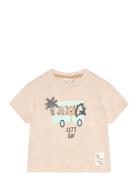 Printed Cotton-Blend T-Shirt Mango Beige