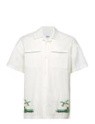 Newton Shirt Paradise Stitch Ecru Wax London White
