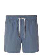 Slhcooper Seersucker Swimshorts W Selected Homme Blue