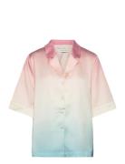 Mille Short Sleeve Ombre Shirt Malina Pink