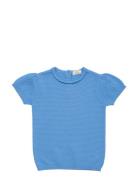 Lt. Knitted Margueritte T-Shirt Copenhagen Colors Blue