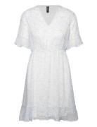 Vmsmilla 2/4 Short Dress Wvn Ga Vero Moda White