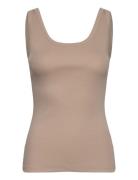 Slim Ribbed Tank Top GANT Beige