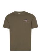 Reg Archive Shield Emb Ss T-Shirt GANT Green