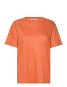 Linen Ss T-Shirt GANT Orange