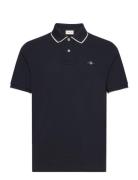 Framed Tipping Ss Polo GANT Navy