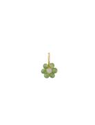 My Flower Charm 7 Mm Gold Design Letters Green