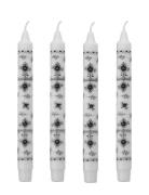 Musselmalet Taper Candles, 4 Pack Kunstindustrien Patterned