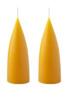 Hand Dipped C -Shaped Candles, 2 Pack Kunstindustrien Yellow